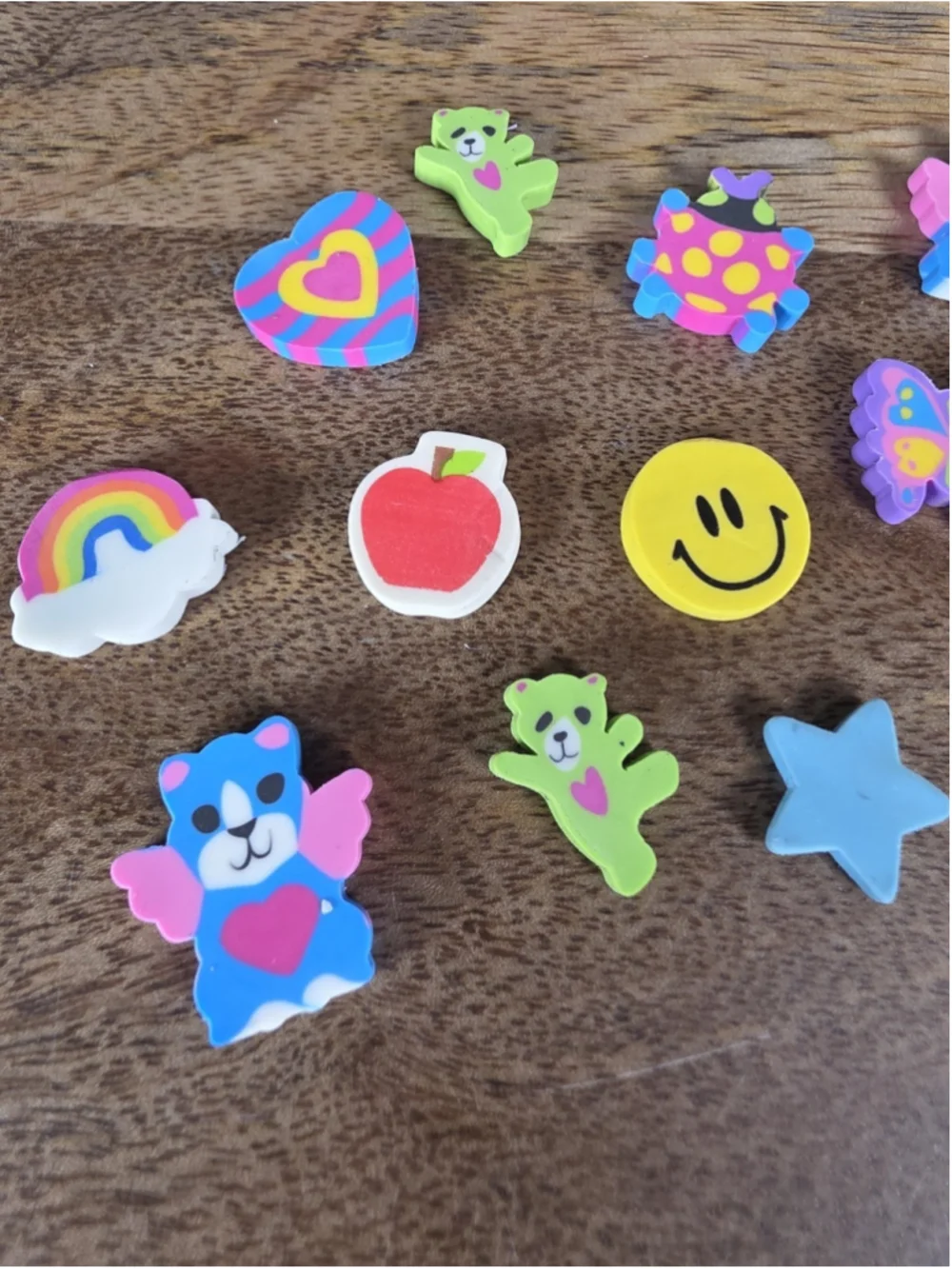 Lisa Frank Mini Erasers VTG 2000s Lot 17 Purple Dolphin Tray Y2K School Kawaii